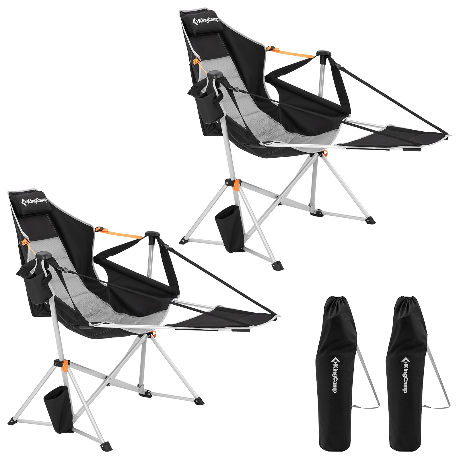 KingCamp Orchid C20 Hammock Chair with Footrest 2-Pack
