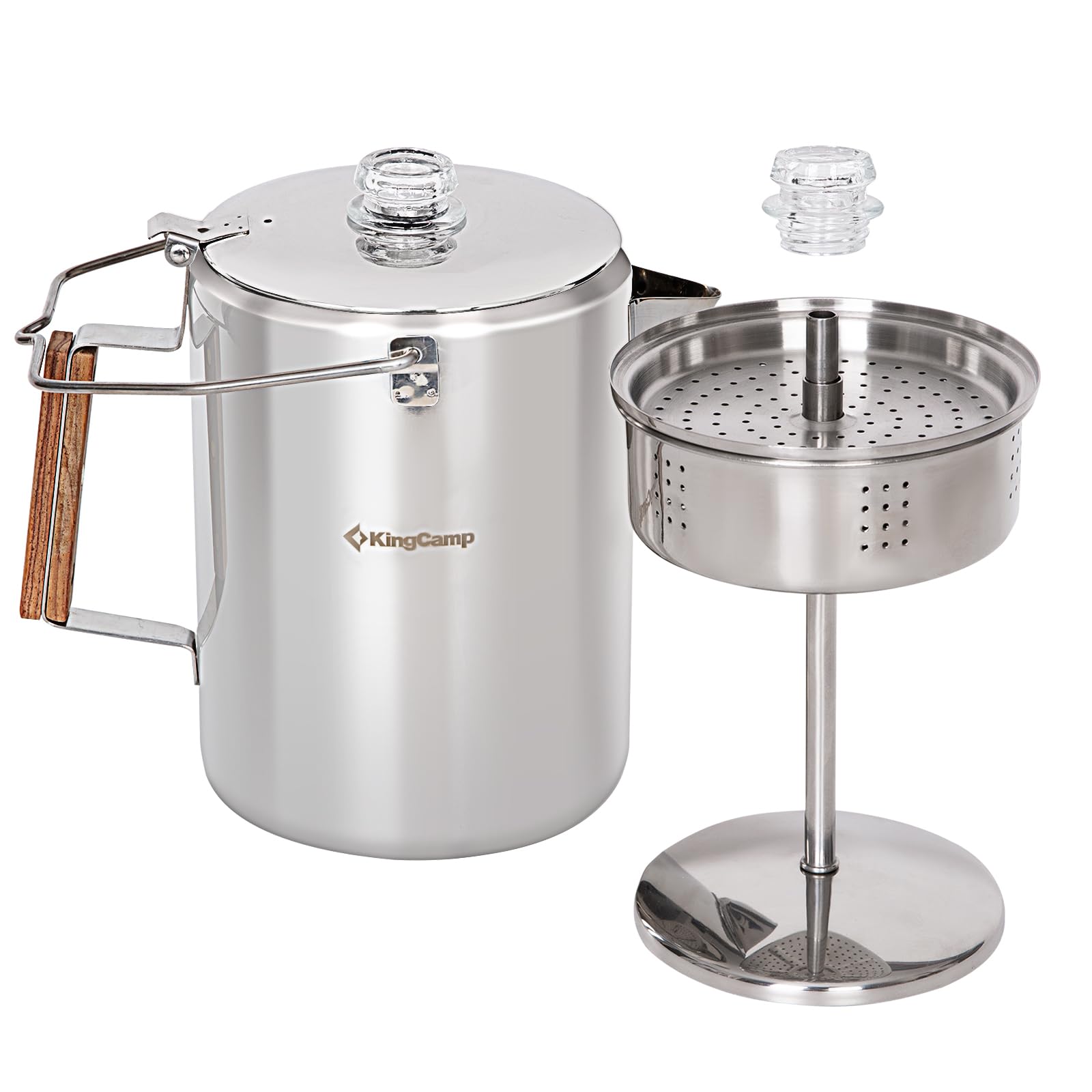 KingCamp 12-Cup Stainless Steel Camping Coffee Percolator