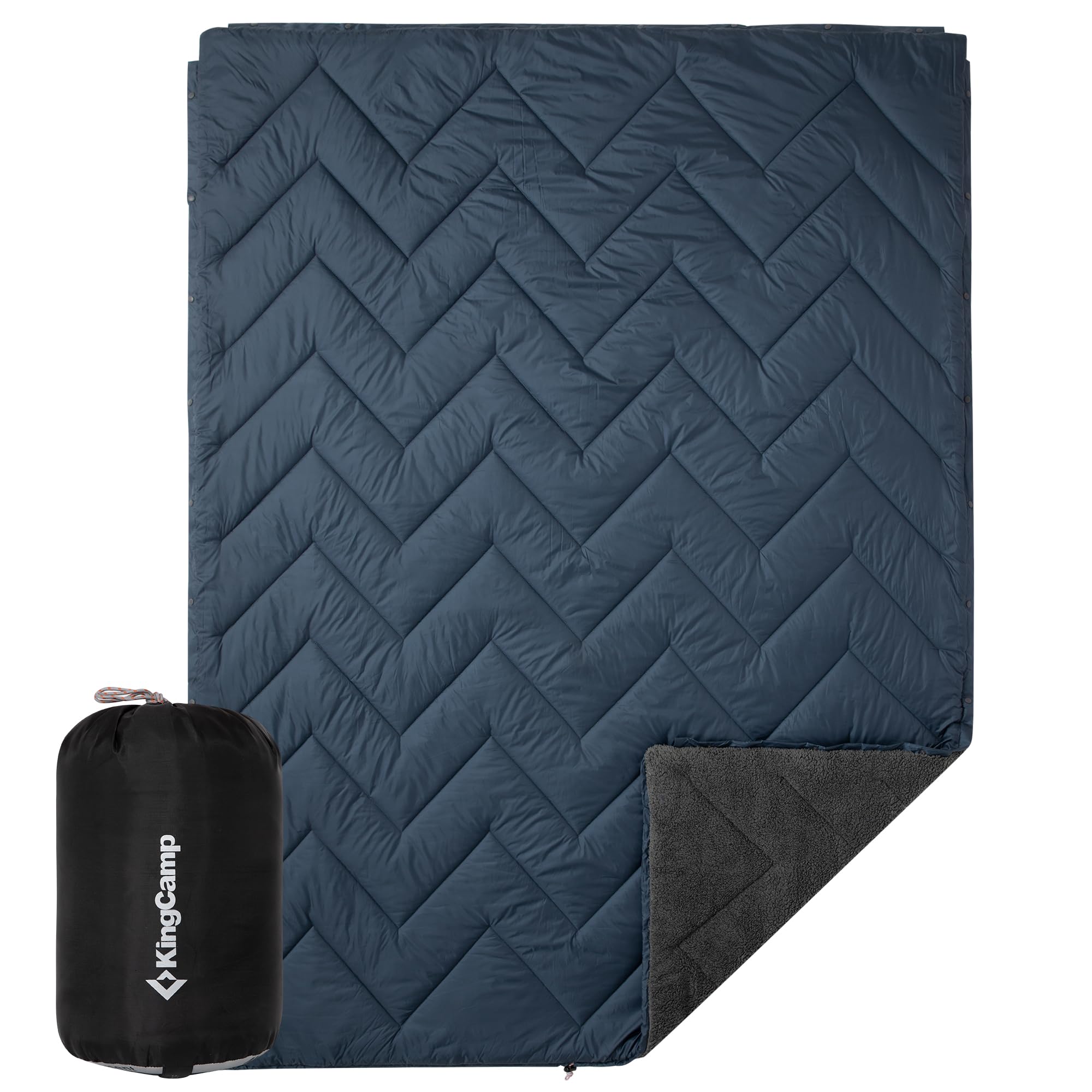 KingCamp Solid Sherpa Fleece Camping Blanket