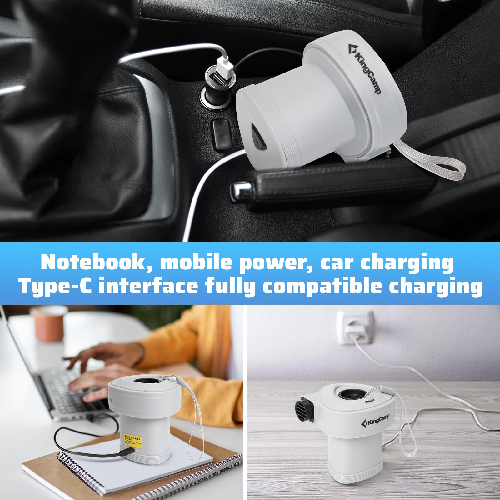 KingCamp WILD TRIANGLE Portable Air Pump for Air Mattress