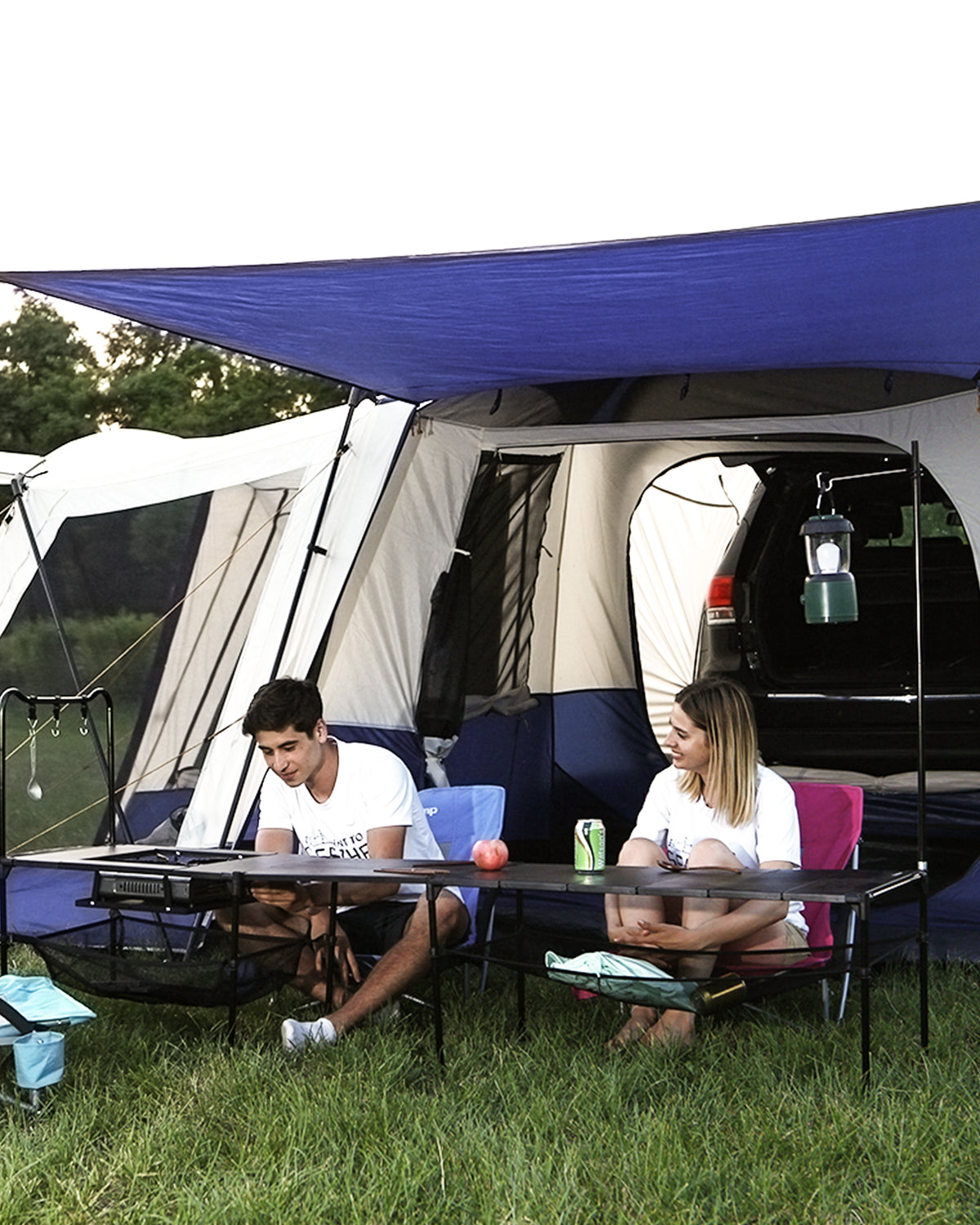 KingCamp Camping Square 3 Season SUV Tent with Screen Room