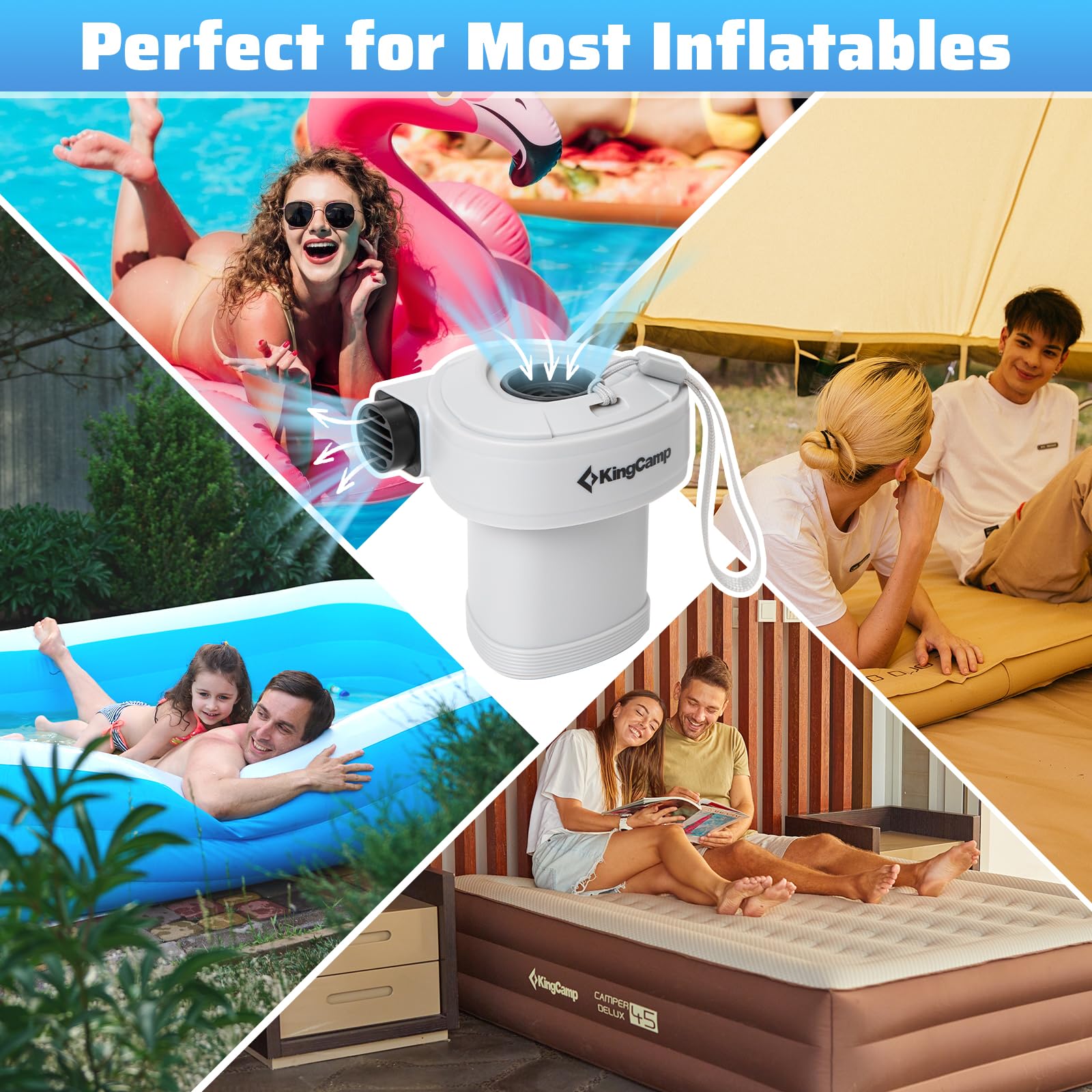 KingCamp WILD TRIANGLE Portable Air Pump for Air Mattress