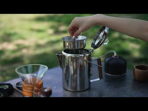 KingCamp 9-Cup Stainless Steel Camping Coffee Percolator