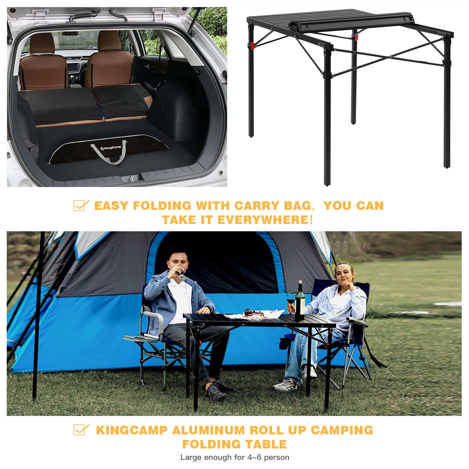KingCamp 4-6 Person Aluminum Alloy Table