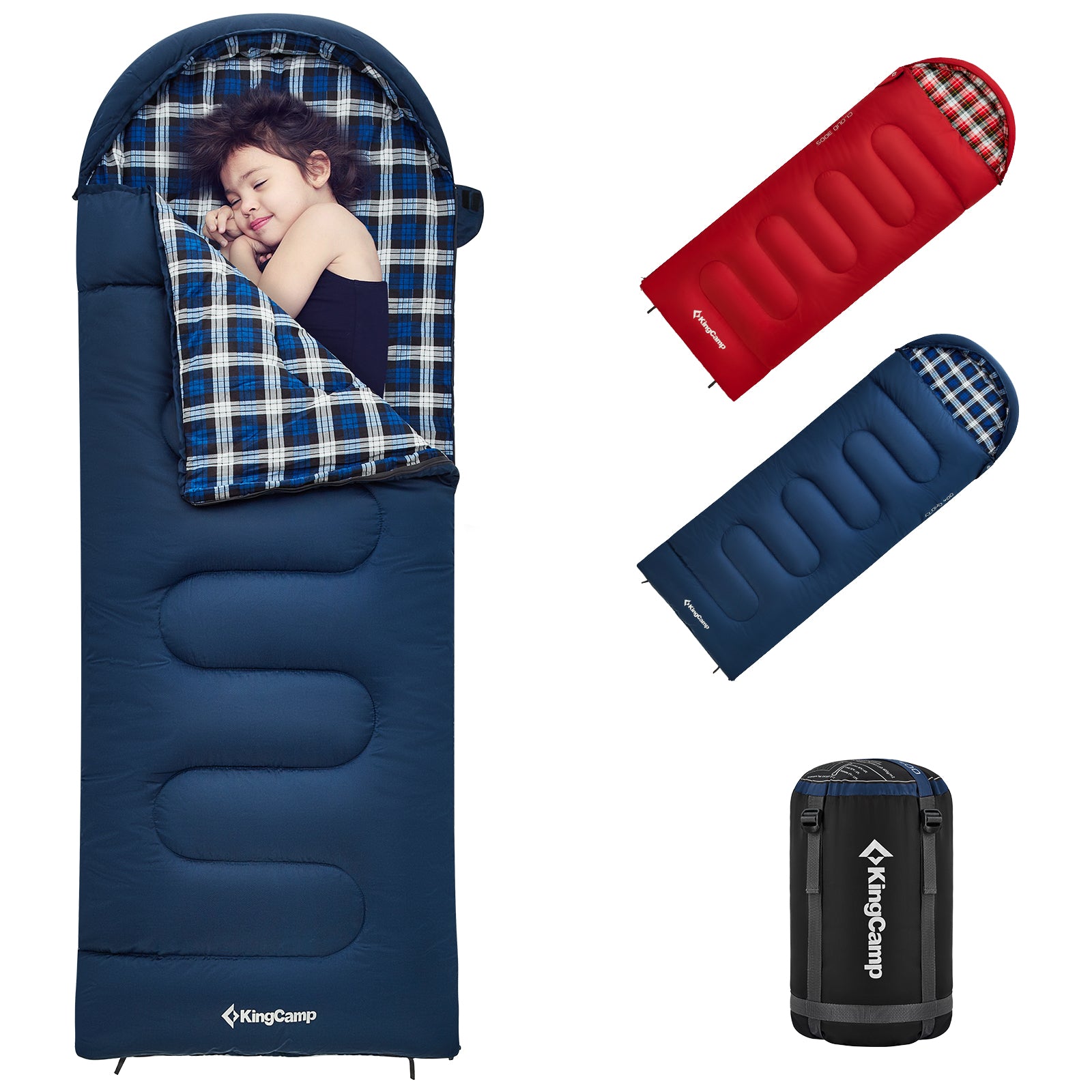 KingCamp CLOUDY 300S Kids Sleeping Bag-Envelope With Hood