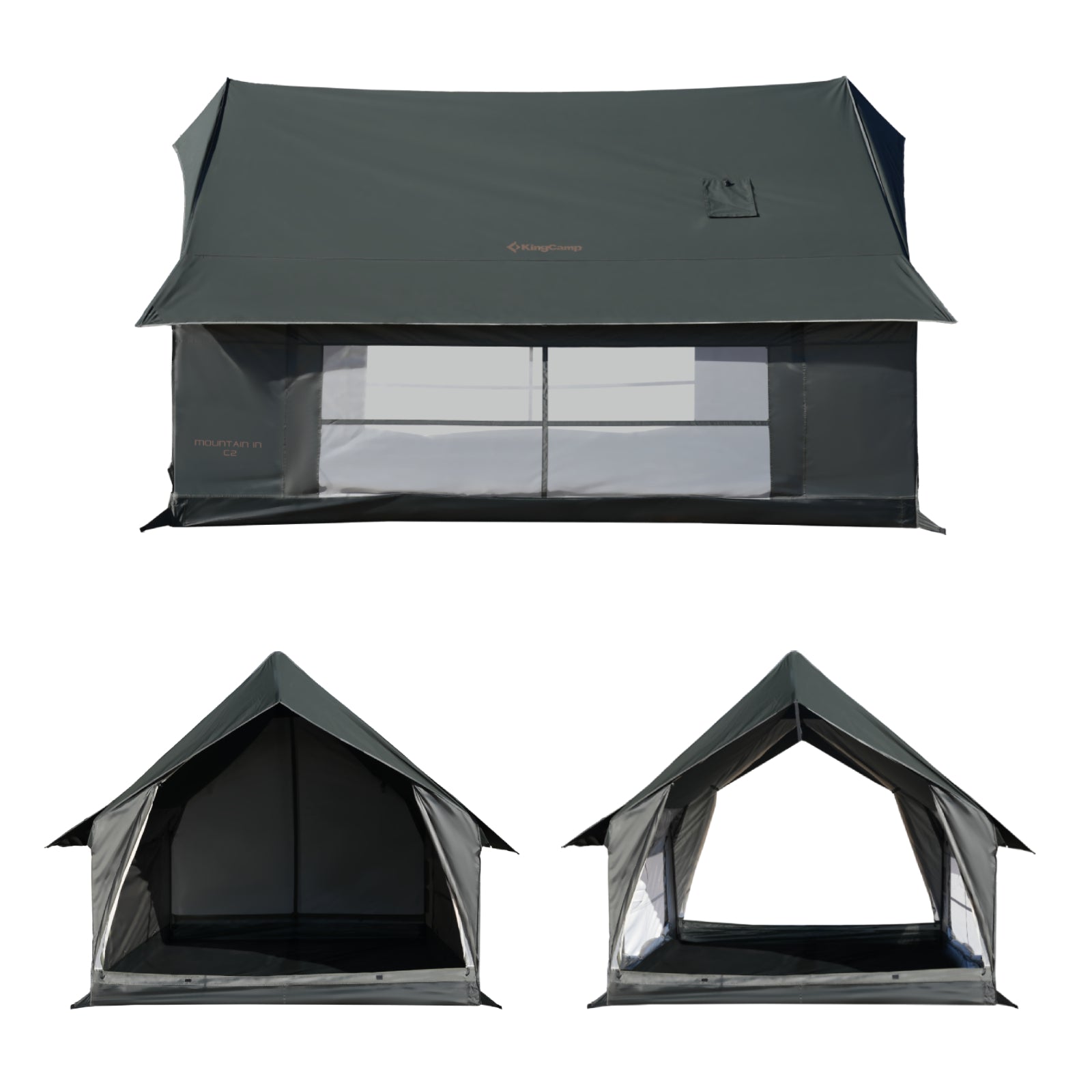 KingCamp MOUNTAIN IN C2 Cabin Tent with Stove Jack | Pre-Sale